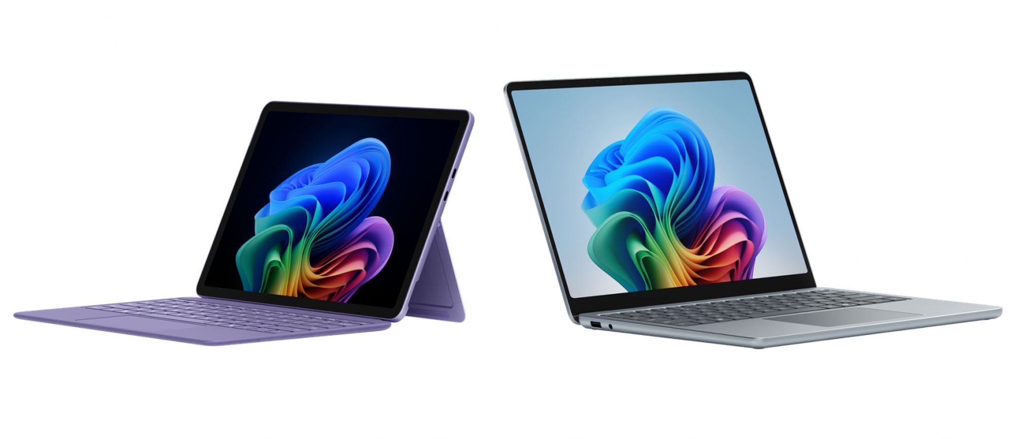 Zdjęcie okładkowe wpisu Microsoft przedstawia nowe Surface Copilot+ PCs: Surface Pro 12” i Surface Laptop 13”